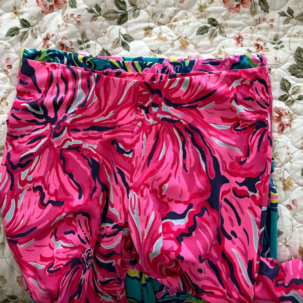 Lilly Pulitzer SAMPLE Georgia May Palazzo Pant Sea Blue Private Island Sz Small - Picture 9 of 10